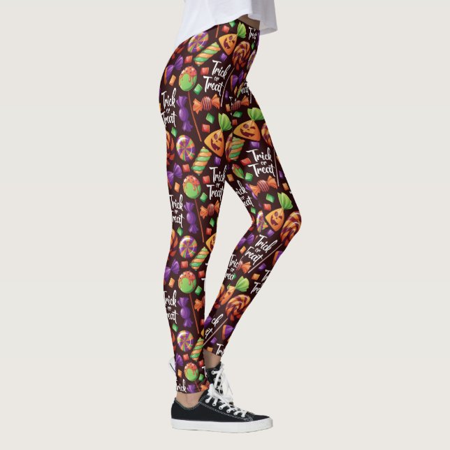 Halloween Trick Or Treat Candy  Leggings (Right)