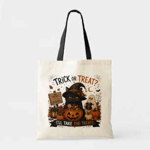 Halloween Trick or Treat Candy Tote Bag for Kids