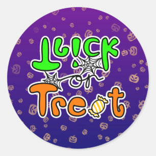 Halloween Trick or Treat Classic Round Sticker