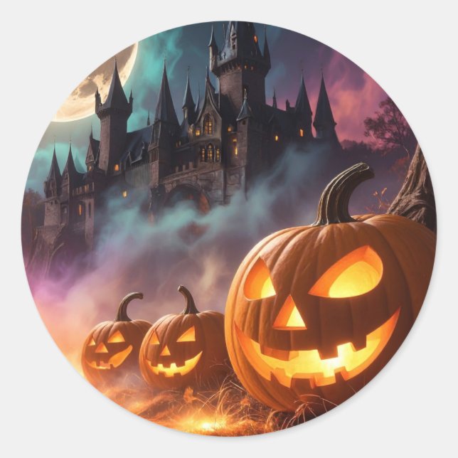 Halloween Trick or Treat Classic Round Sticker (Front)