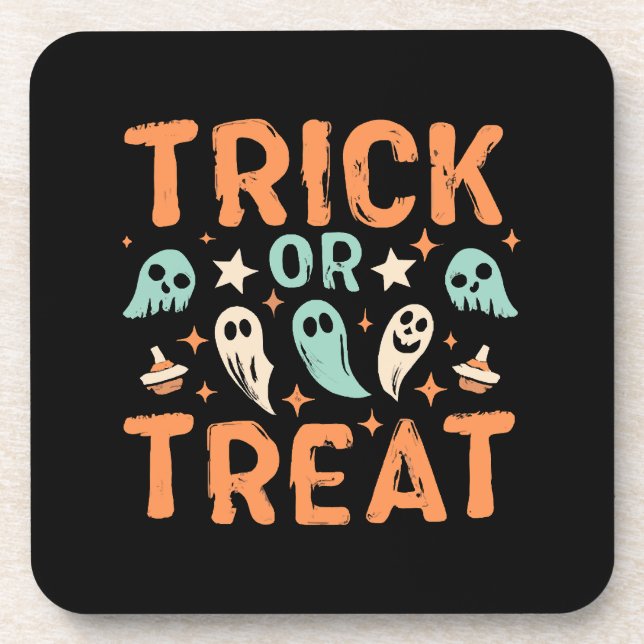 Halloween Trick or Treat Coaster (Front)