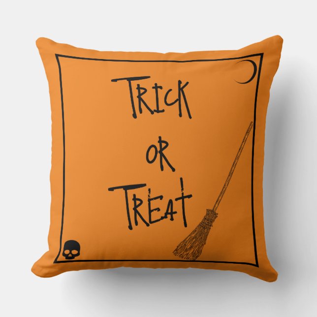 Halloween Trick or Treat  Cushion (Front)
