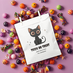 Halloween Trick or Treat  – Custom Cute Black Cat Favour Bags
