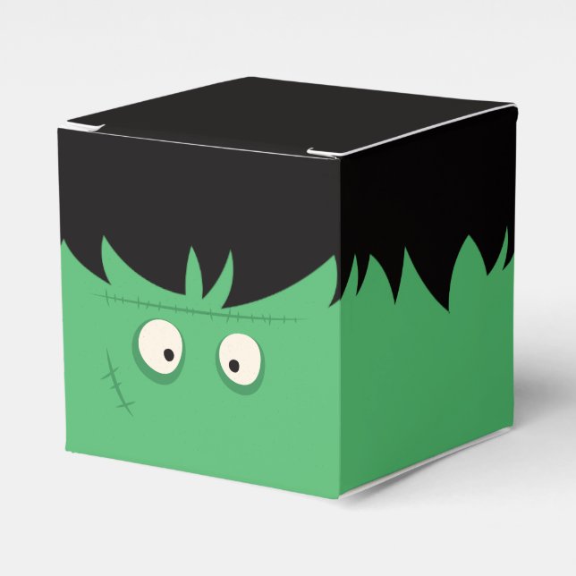Halloween Trick or Treat Cute Frankenstein Monster Favour Box (Front Side)