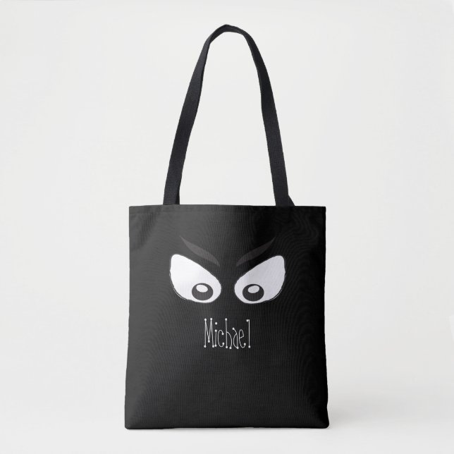 Halloween Trick or Treat Cute Whimsical Ghost Tote Bag (Front)
