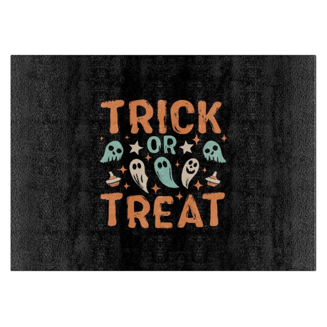Halloween Trick or Treat Cutting Board (Front)
