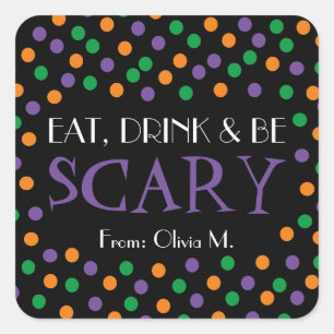 Halloween Trick or Treat Favour Sticker