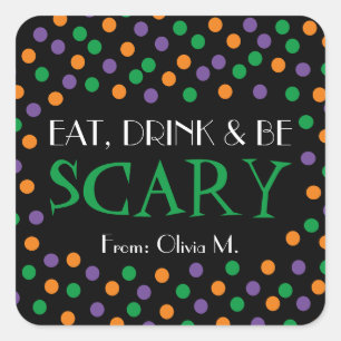 Halloween Trick or Treat Favour Sticker