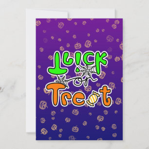 Halloween Trick or Treat Flat Card