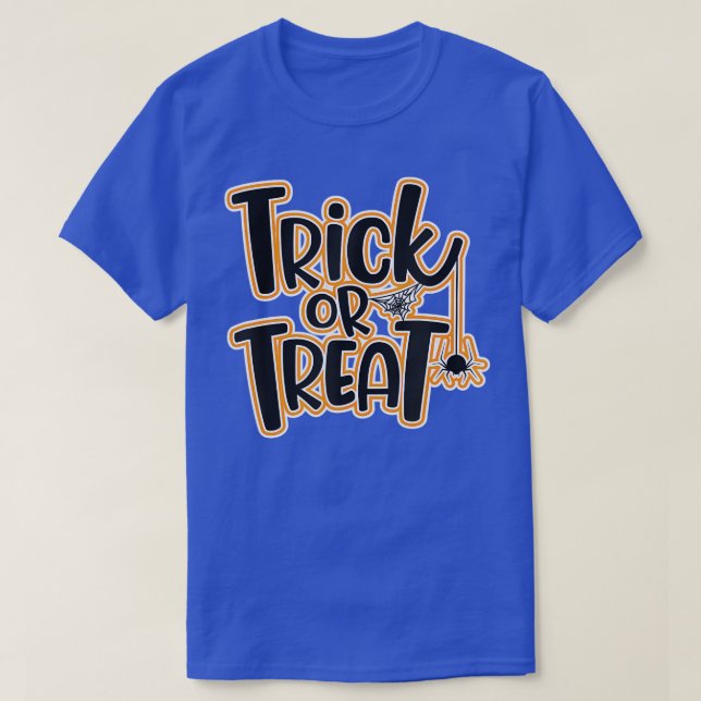 Halloween Trick or Treat Fun Spider T-Shirt (Design Front)