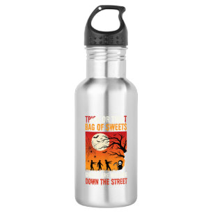 Halloween Trick or Treat Ghosts Walking Street 532 Ml Water Bottle