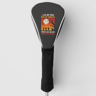 Halloween Trick or Treat Ghosts Walking Street Golf Head Cover