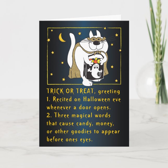 Halloween Trick or Treat Greeting Card (Front)