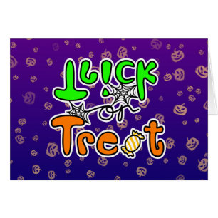 Halloween Trick or Treat Greeting Card