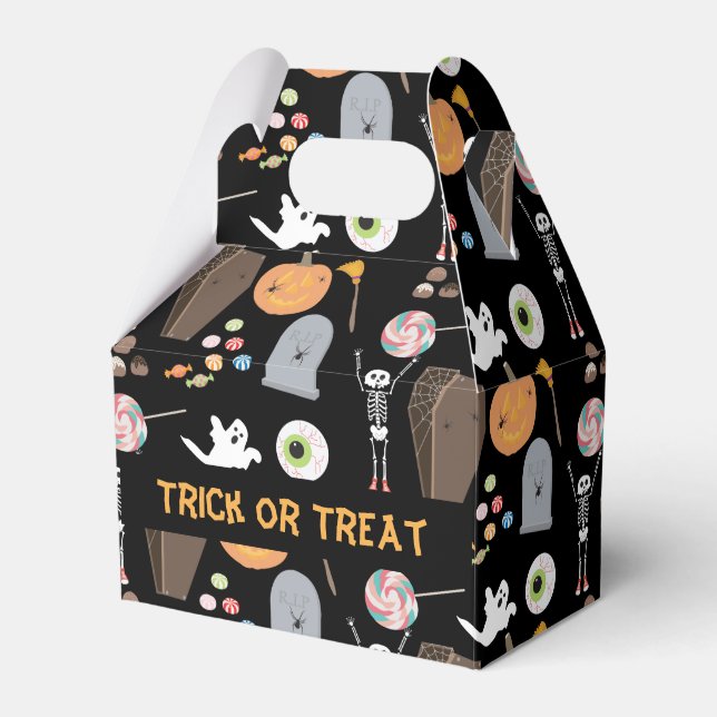 Halloween Trick or Treat Kids Halloween Party Favour Box (Front Side)