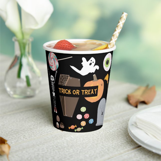 Halloween Trick or Treat Kids Halloween Party Paper Cups (Insitu)