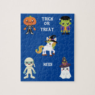 HALLOWEEN "TRICK OR TREAT KIDS PUZZLE PERSONALIZED