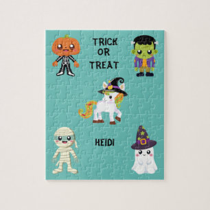 HALLOWEEN "TRICK OR TREAT KIDS PUZZLE PERSONALIZED