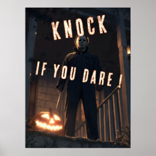 Halloween Trick or Treat Knock if You Dare Horror  Poster