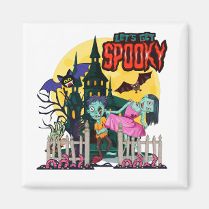 Halloween Trick or Treat Let's Get Spooky Magnet