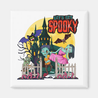 Halloween Trick or Treat Let's Get Spooky Magnet