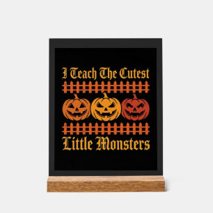 Halloween Trick Or Treat Little Monsters Pumpkin D Acrylic Sign