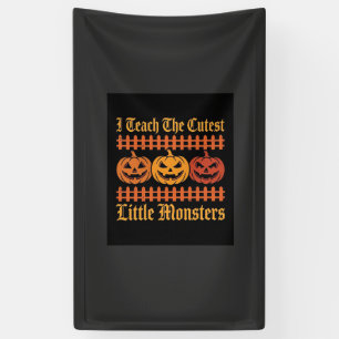 Halloween Trick Or Treat Little Monsters Pumpkin D Banner