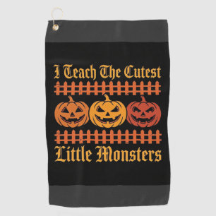 Halloween Trick Or Treat Little Monsters Pumpkin D Golf Towel