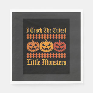 Halloween Trick Or Treat Little Monsters Pumpkin D Napkin