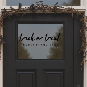 Halloween Trick or Treat   Modern Stylish Door Window Cling