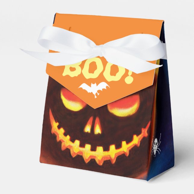Halloween Trick or Treat monster favour box (Front Side)