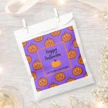 Halloween trick or treat orange pumpkins goody bag
