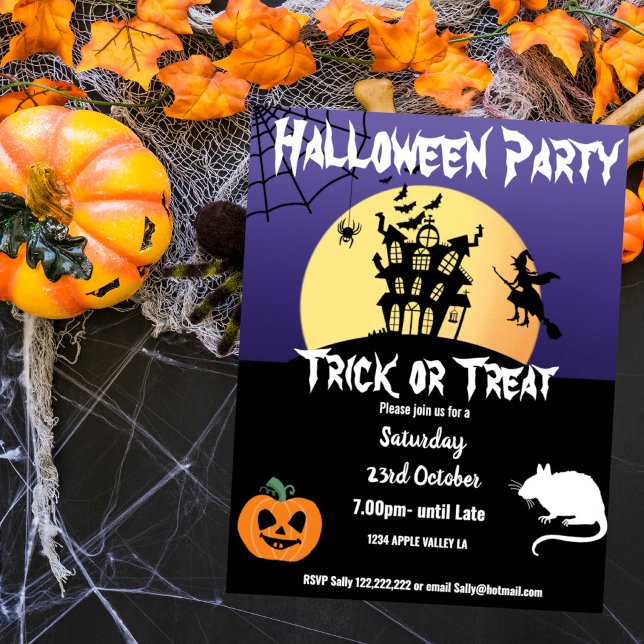 Halloween trick or treat party community church poster (Creator Uploaded)