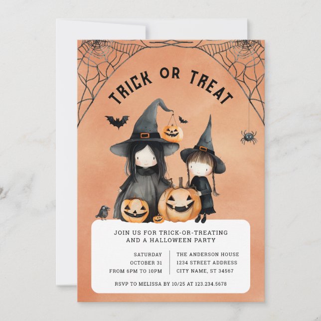 Halloween Trick or Treat Party Invitation (Front)