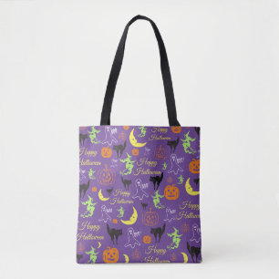 Halloween Trick Or Treat Pattern Tote Bag