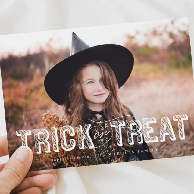 Halloween Trick or Treat Photo Card (Creator Uploaded)