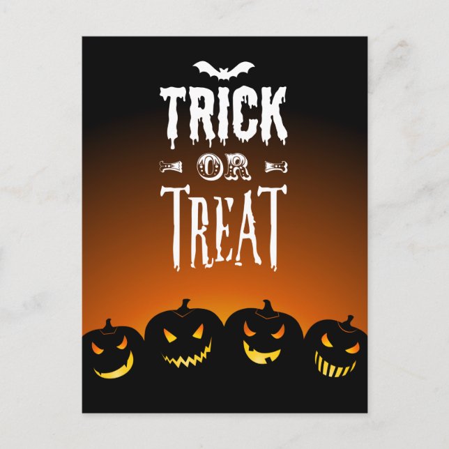 Halloween Trick Or Treat  Postard Postcard (Front)