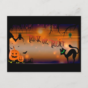 Halloween Trick or Treat Postcard