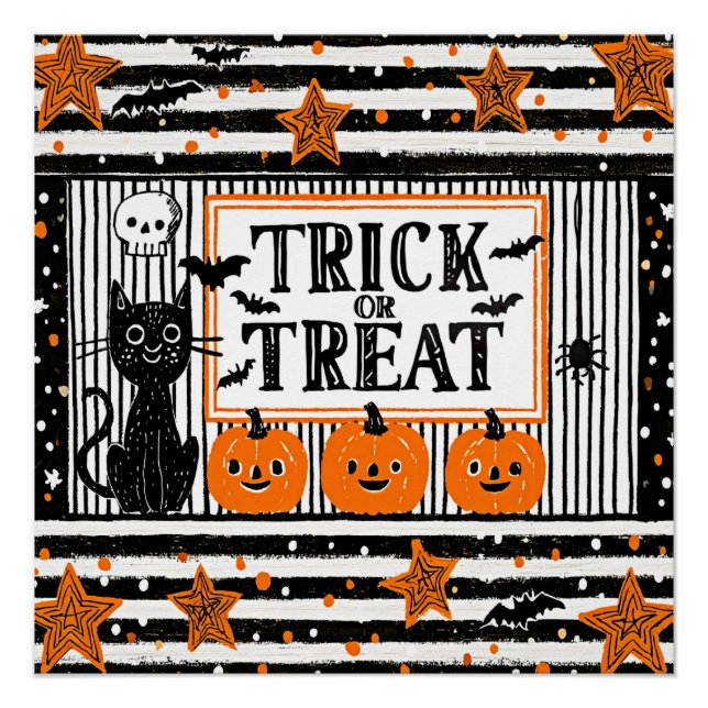 Halloween Trick or Treat Poster (Front)