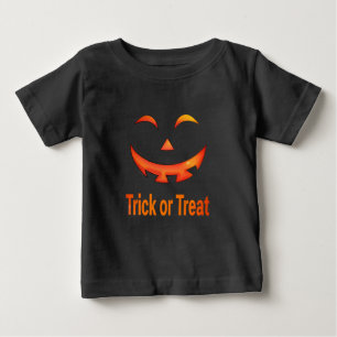Halloween Trick or Treat Pumpkin Face Baby T-Shirt