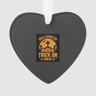 Halloween Trick or Treat Pumpkin Graveyard Design Ornament