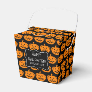 Halloween trick or treat pumpkin party favour box