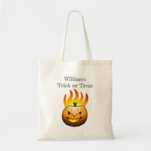 Halloween Trick or Treat Pumpkin Tote Bag