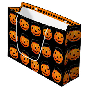 Halloween Trick or Treat Pumpkins Large Gift Bag