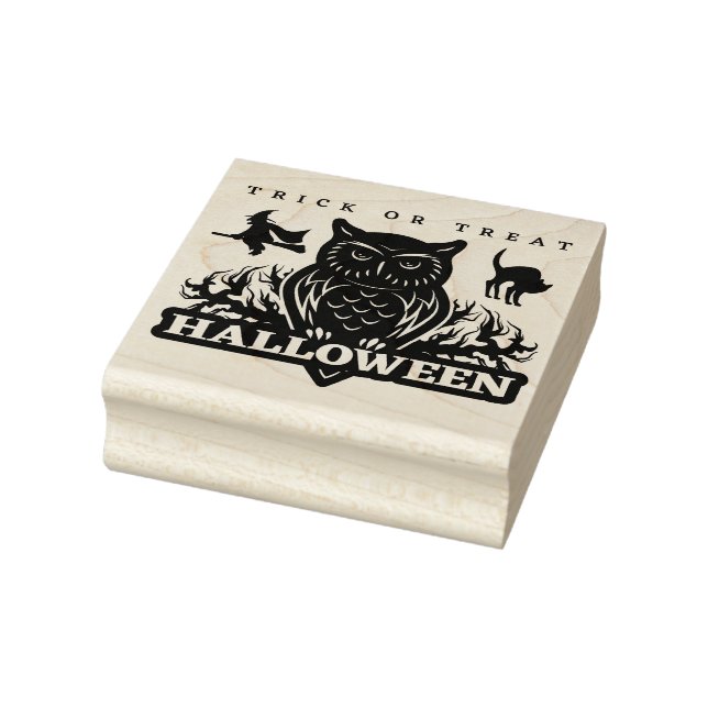 Halloween Trick or Treat Rubber Stamp (Stamp)