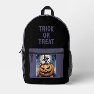 Halloween, Trick or Treat, Scary Pumpkins Printed Backpack