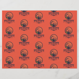 Halloween Trick Or Treat Scrapbook Paper 