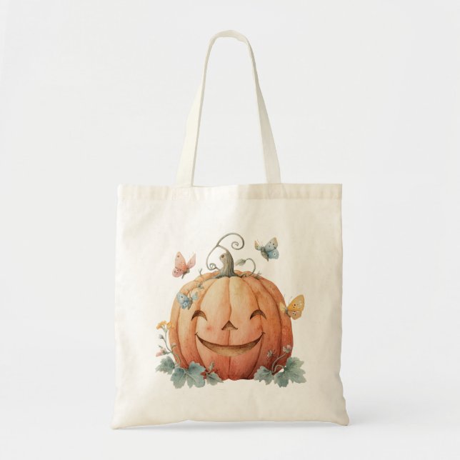 Halloween Trick or Treat Shoulder Tote Bag (Front)