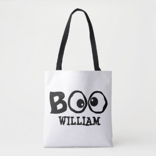 Halloween Trick Or Treat Simple Whimsical Cute Boo Tote Bag