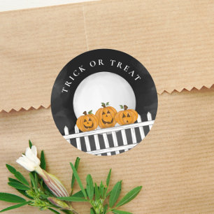 Halloween Trick Or Treat Spooky Ghost Cute Favour Classic Round Sticker
